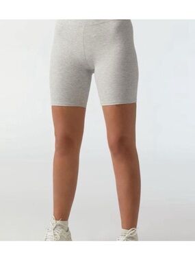 Josh brown High-Rise Grey Bike Shorts - Women